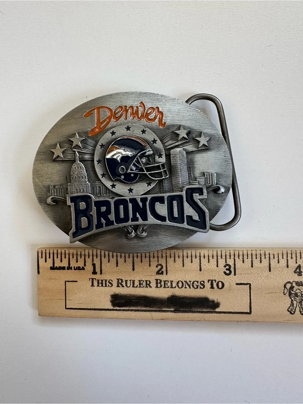 Vintage Denver Broncos belt buckle